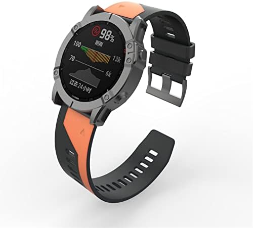 Спортен Силиконов каучук BNEGUV за часовници на Garmin Fenix 6X6 Pro 5X5 Plus 3 HR Smartwatch 22-26 мм EasyFit
