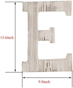 NA Големи Дървени Декоративни Букви E Дървени Издържат Бели Букви DIY Блок Думи Знак Азбука Свободно Стоящи,