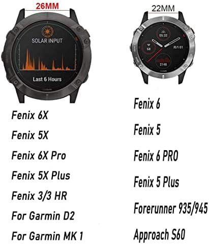 Кожена каишка за часовник FEHAUK за Garmin Fenix 5/5x/5S Plus 6/6X/6S Pro 945 935 3 HR D2 Смарт Гривна 22-26