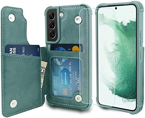 Чанта-портфейл VANAVAGY за Galaxy S22 + Plus, Кожен флип калъф-награда за телефон, подходящ за магнитно закрепване