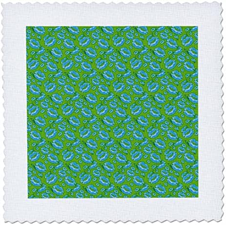 3дРоза Две Целувки, пред които е изправен модел Мальчишеских Сините устни - Квадрати стеганого одеяла (qs_357233_1)