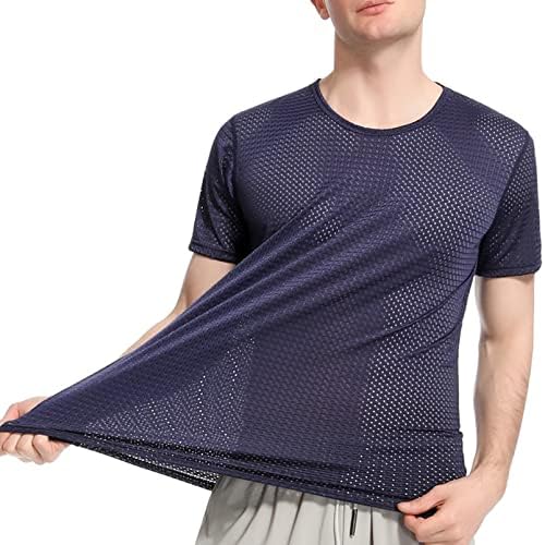 Мъжки t-shirt dPois Dry Fit С къс ръкав, Впитывающая Влагата, Тениски за активни спортни тренировки dPois