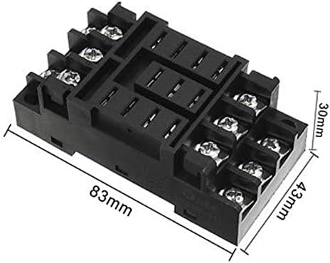 NIYAKA 5шт 11-пинов 38-мм жак за електромагнитно реле за захранване на DIN-шина монтирани на панела на основата на