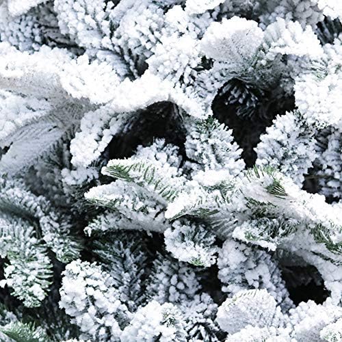 Изкуствени Коледни Елхи ZPEE Snow Flocked Без Осветление, Коледна Бор От Плътен PVC, Пожароустойчива Коледна Бор, Празничен Декор За парти