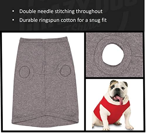 Тениска за кучета на Big Brother Сладко Облекло за семеен домашен Любимец Хедър Grey XL