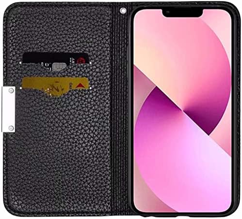 Чанта-портфейл BANDKIT за Apple iPhone 14 Plus (2022) 6,7 см с изображение Личи, Кожен калъф-книжка с магнитна