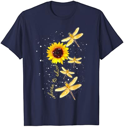 Мисленето На Учителите Растеж Dragonfly Sunflower Избира Тениска Shine