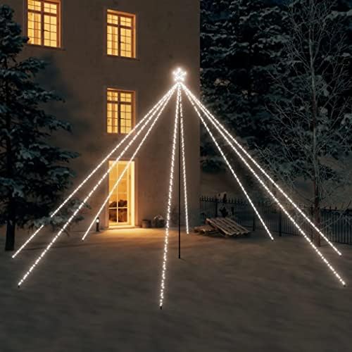VidaXL Светлините на Коледната Елха В Закрито на открито 800 светодиоди Студено Бяло 16,4'