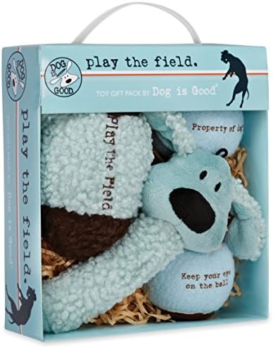 Dog is Good Подарък кутия за играчки за кучета от 4 теми - Плюшени играчки Play The Field Отлични за игри с