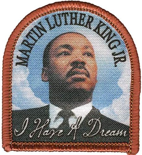 MLK ИМАМ една МЕЧТА, на бродирани нашивкой или желязо нашивке Civil Rights Unity Strength -2 x 2 инча, изпратена