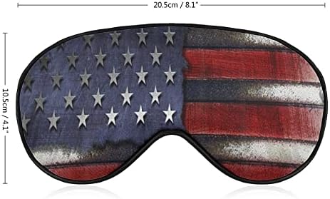 Ретро Американски Флаг на САЩ Маска за Очи за Сън Затемненная Нощна Превръзка на Очите и с Регулируема Каишка