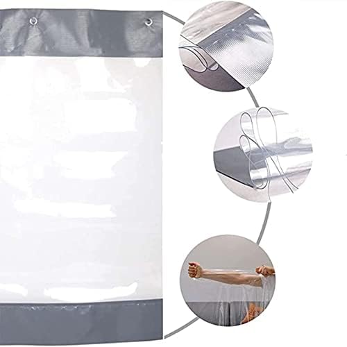 ASPZQ Външни Непромокаеми завеси, Прозрачни PVC-Винил брезент 0,5 мм, Стареене изолация на тераси, Веранда,