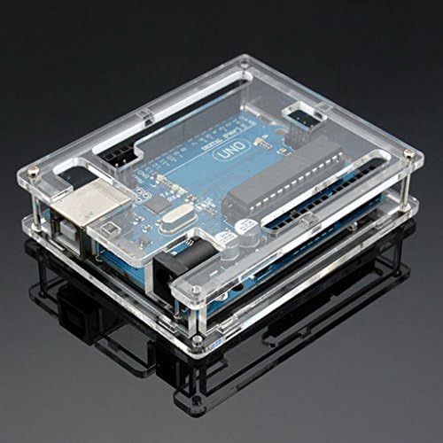 Корпус DAOKI Uno R3 Case Нов Прозрачен Акрилен Гланц Компютърен блок, който е Съвместим с Arduino UNO R3