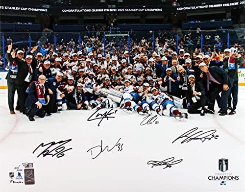 Авеланш (6) Маккинън, Ландеског, 4 Снимка с автограф от 16x20 100/100 Фанатици - Снимки на НХЛ с автограф