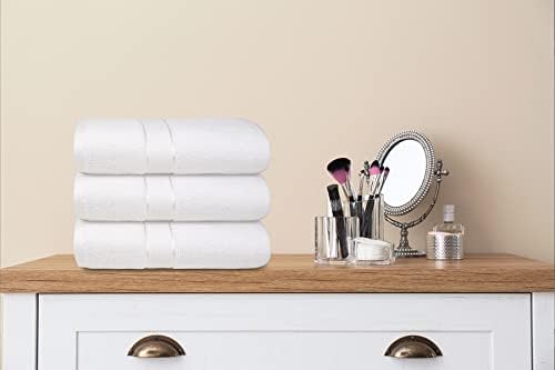 Кърпи за баня SOFTEX Linen Zero Twist от памук, Бяло, 27x52, Опаковки от 4 Кърпи, Быстросохнущее, Добре