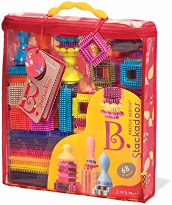 Б. детски играчки - Градивни елементи за деца – 68 кубчета в чантата за съхранение на Играчки на крака – Меки