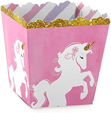 Rainbow Unicorn - Мини Кутийки за подаръци за парти - Вълшебен Еднорог под формата На детската душа или Бонбони