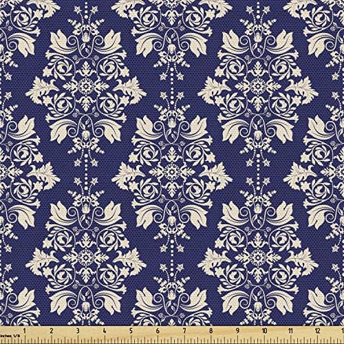 Лунна Кралската Синя кърпа by The Yard, Класически барок с ориенталски мотиви, Флорални Дамасский Украшение,