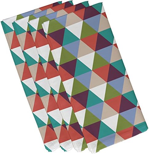 Геометрична Декоративна Кърпа E By Design, 19 19 инча, цвят фуксия