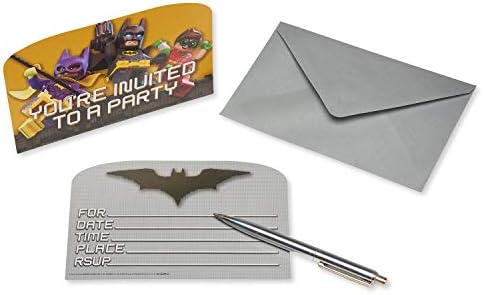 Американски поздравления, аксесоари за парти Lego Batman, пощенска картичка с покана, брой 8