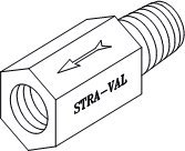 Straval RVi05-05T Вграден предпазен клапан 1/2 100-125 паунда на квадратен инч