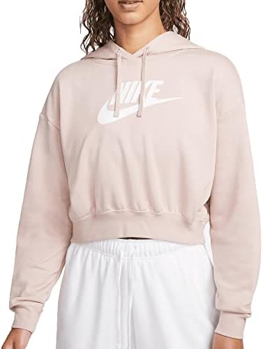 Дамски Укороченная hoody Nike Sportswear Club отвътре с графичен дизайн Оверсайз