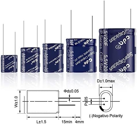 Суперконденсатор 5,5 В CDA 0,22 F 1 2 3,5 4 5 7,5 10 15Е Разход на кондензатора регистратор на данни за превозните