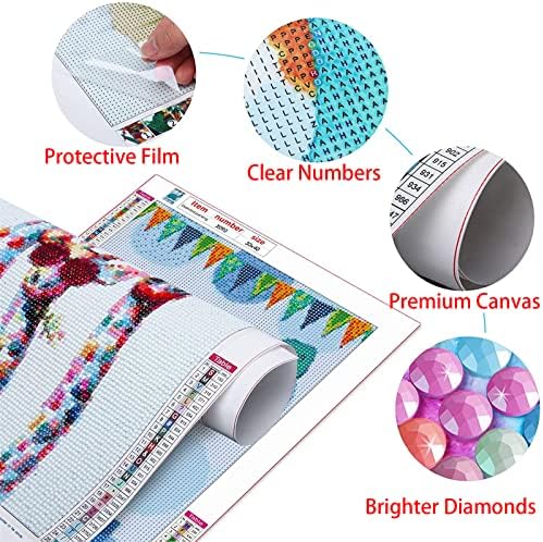 Комплекти за Рисуване с диаманти за възрастни, Dragon Diamond Art Kids Начинаещи САМ 5D Paint by Numbers, Големи