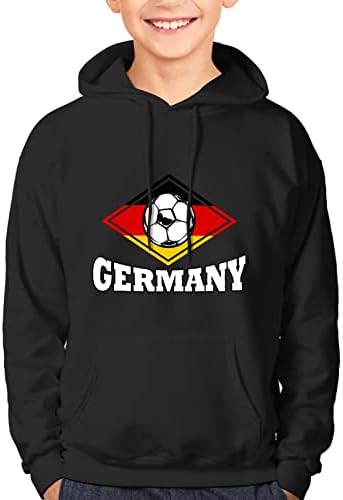 Германия Футбол Футбол Футбол Тийнейджърските си Качулки с Принтом Графичен Пуловер Блузи с Качулка на съвсем