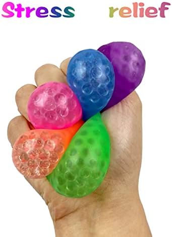 Anditoy 24 Опаковки Мини Водни Мъниста Великденски Яйца Играчки за Облекчаване на Стреса, за Момчета И Момичета,