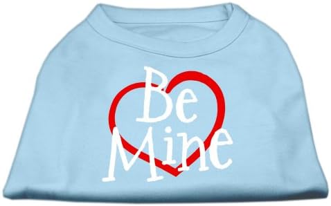 Mirage Pet Products Тениска с 8-Инчов принтом Be Mine за домашни любимци, X-Small; Светло синьо