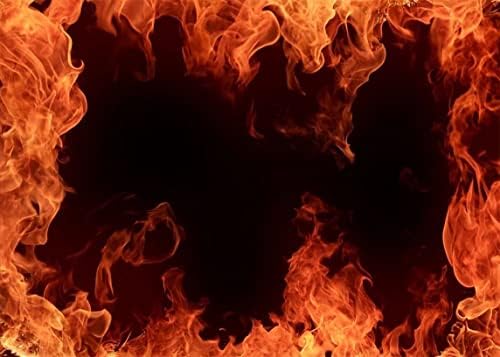 BELECO 10x8ft Текстилен Огнения Фон за Фотосесия по време на парти, на Фона с Ревущим Пламък, Плакат на Черен