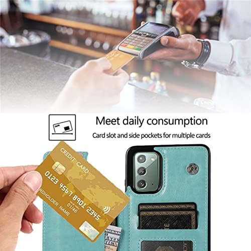 Дизайн NKECXKJ за Samsung Galaxy Note 20 5G Чанта-портфейл за Телефон с Предпазно Фолио от Закалено Стъкло,