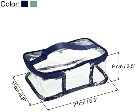 Прозрачната чанта за тоалетни принадлежности PATIKIL, 1 комплект / 2 опаковки, Преносими Водоустойчиви козметични