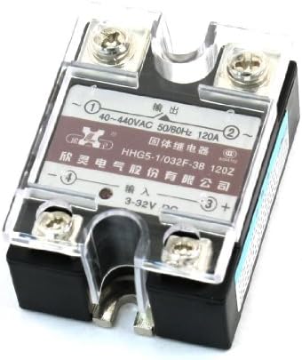 Твердотельное реле IIVVERR SSR-120DA с прозрачен капак за регулатора на температура (температура на реле SSR-120DA