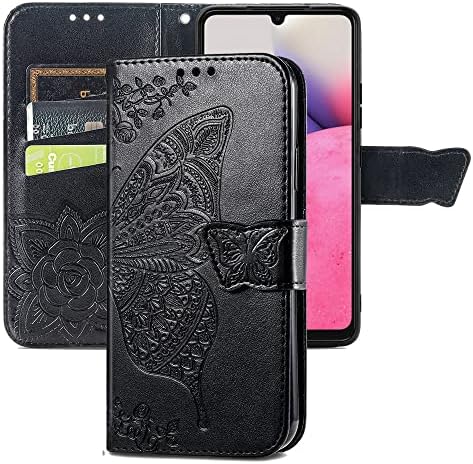 Asdsinfor Samsung A04E Чанта-Портфейл Премиум-клас Изкуствена кожа с Държач за карти, Стойка, Магнитен Противоударным