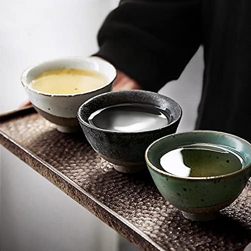 DODOUNA 3 бр Японски Стил Груба Керамика Чаена Чаша Творчески Майстор на Чаена Чаша Керамична Ръчно изработени