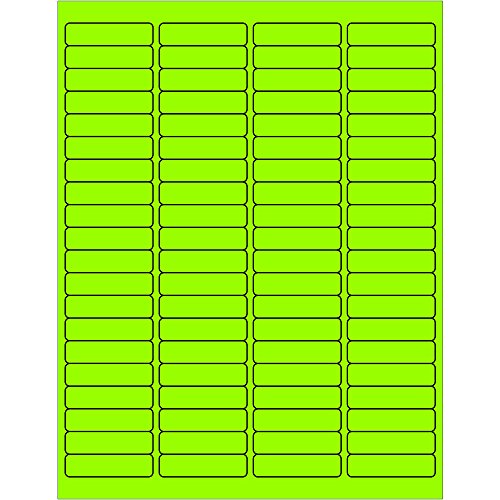 Aviditi Tape Logic 1 Флуоресцентни Червени Етикети с Обратен адрес 15/16 x 1/2, за лазерни и мастилено-струйни