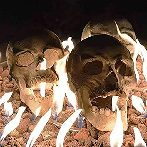 Bzdzmqm Орнаменти от черепи за лагерните огньове на Хелоуин, Множество Огнеупорна Керамика, Скелет на Пламъка
