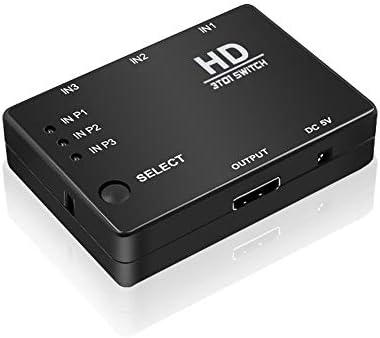 Кабели Lysee HDMI - HDMI Splitter 3 Порта HDMI Switcher Ключ с дистанционно управление HDMI Switcher, с IR дистанционно