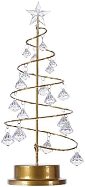 SHUILING Кристален Коледно Дърво лека нощ Малка Коледна Елха с Подсветка Настолна Лампа Украшение на Коледно