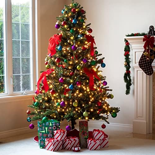 Изкуствена Коледна елха с дължина 6,5 метра, с осветление и американския флаг от полиестер 3x5 фута 210D, 300