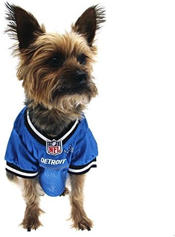 Майк за кучета NFL Детройт Лоинз, Размер: Среден. Най-добрият футболен Трикотажный костюм за кучета и котки.