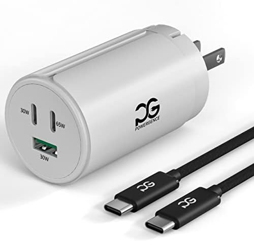 Powergence Go | Ультрапортативное зарядно устройство с мощност 65 W с 3 порта USB-C и USB-A за преносими компютри,
