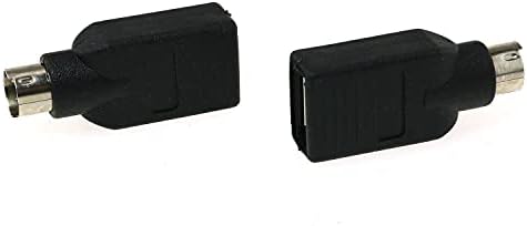 DGZZI USB за PS2 Адаптер 2 бр. Черен USB Жена за PS/2 Мъжки Конвертор Адаптер за Мишка и Клавиатура