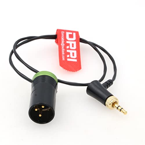 Аудио кабел DRRI Нископрофилен XLR NEUTRIK 3-Пинов с фиксиране 3,5 мм Sony - UWP Wireless D11 D21, EK 2000 Г.,