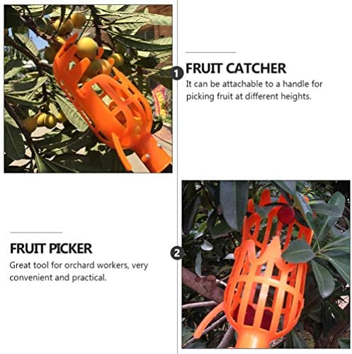 Hemoton Оранжева Количка Хула Мотика 2 елемента За Събиране на плодове Инструмент За Събиране на Плодове Корона