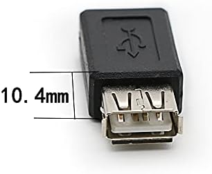 rgzhihuifz Пакет 3 USB 2.0 A Жена към USB B Мини 5 Пинов Женски Адаптер Преобразувател