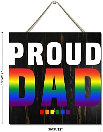 Дървена Табела Горд Татко на Гей Гордост ЛГБТК Дървени Знаци Персонализирани Знак На Верандата ЛГБТК Дъгата