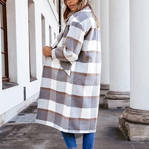 HUANKD/ Дамско палто от изкуствена кожа, 3 ПЪТИ Есенно-Зимния Ежедневното Утолщенное Топло Палто със средна